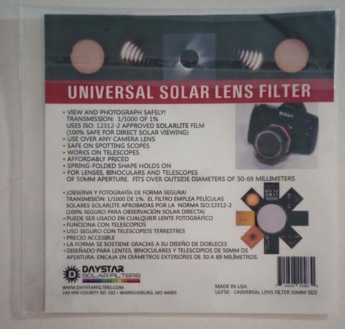 Daystar universal solar - solar, lens